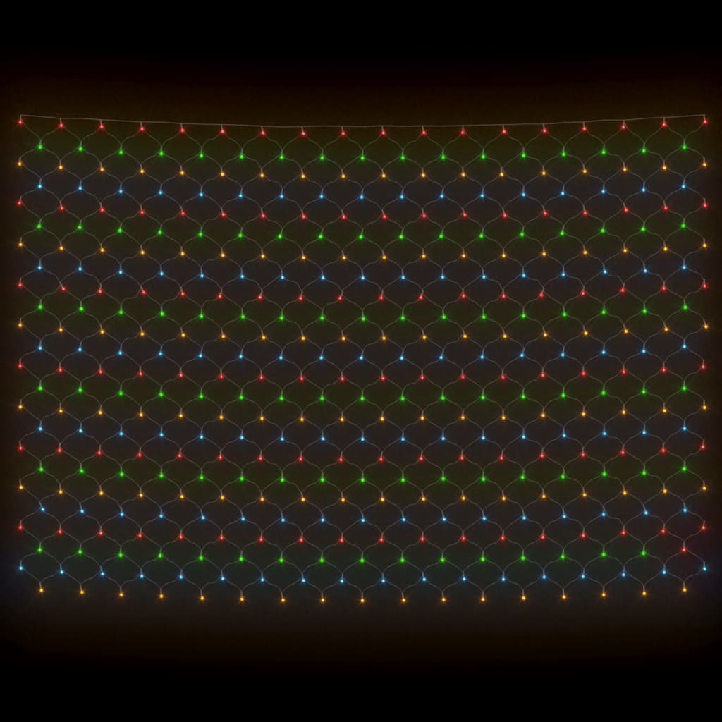Red de luces navideñas de colores 3x3 m 306 LED Interior/exterior - 4
