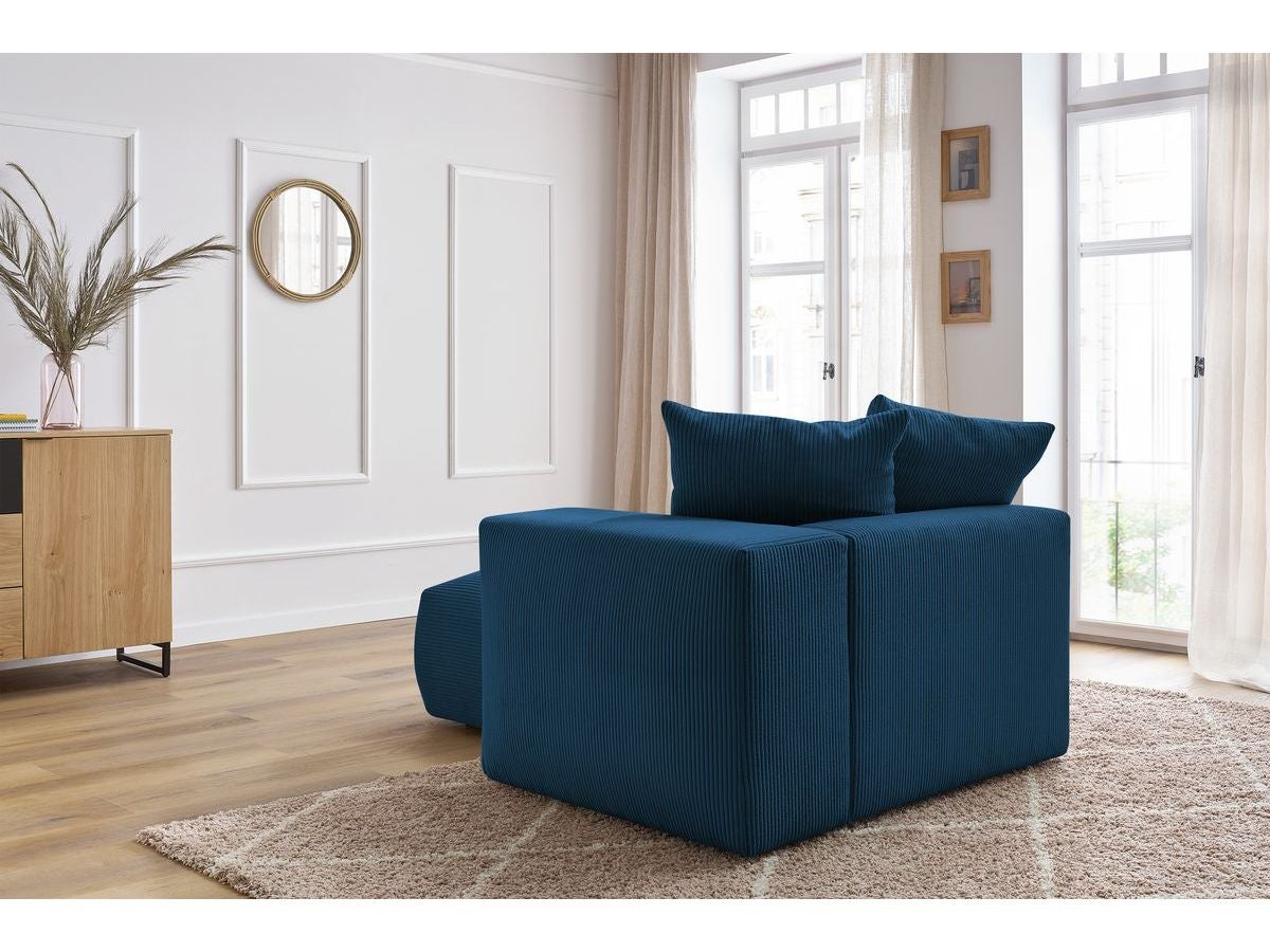 BOBOCHIC Méridienne avec accoudoir pour canapé modulable VOLTAIRE Bleu foncé Angle droit - 4