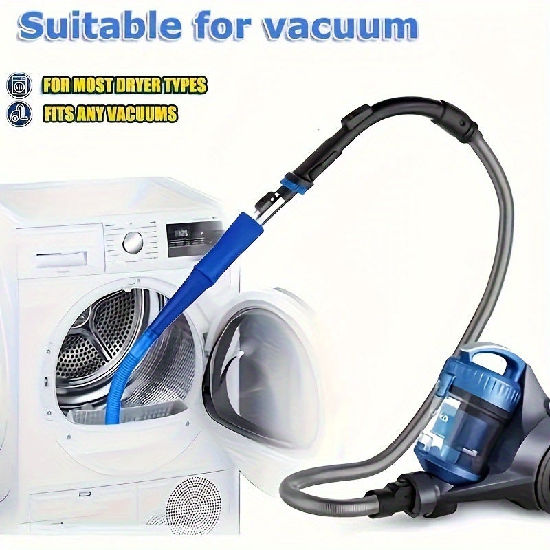 Limpeza de dutos de secadora - dutos de aspirador de pó - ferramenta rápida para remoção de pelos, azul escuro - 5