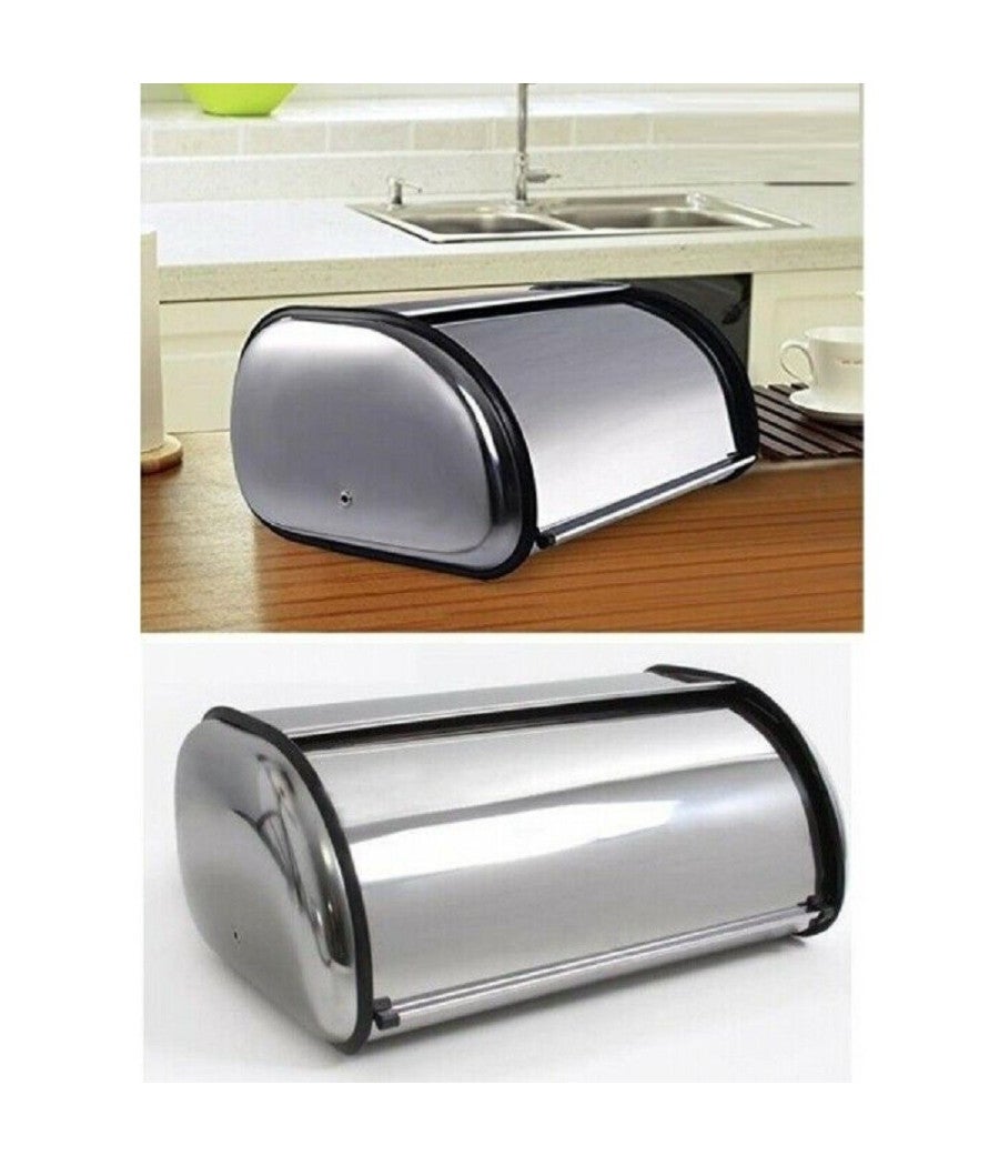 Portapane Acciaio Inox Portapane In Acciaio Inossidabile - Contenitore Per Fette Di Pane Tostato Per Casa E Panetterie Portapane Cucina