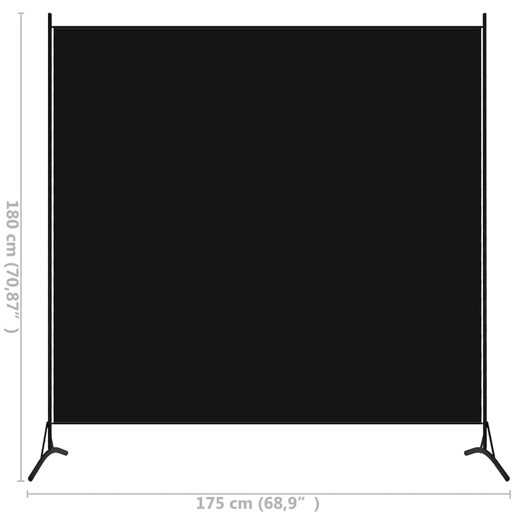 Cloison de séparation en tissu noir, pour la chambre, 175 × 180 cm - 5