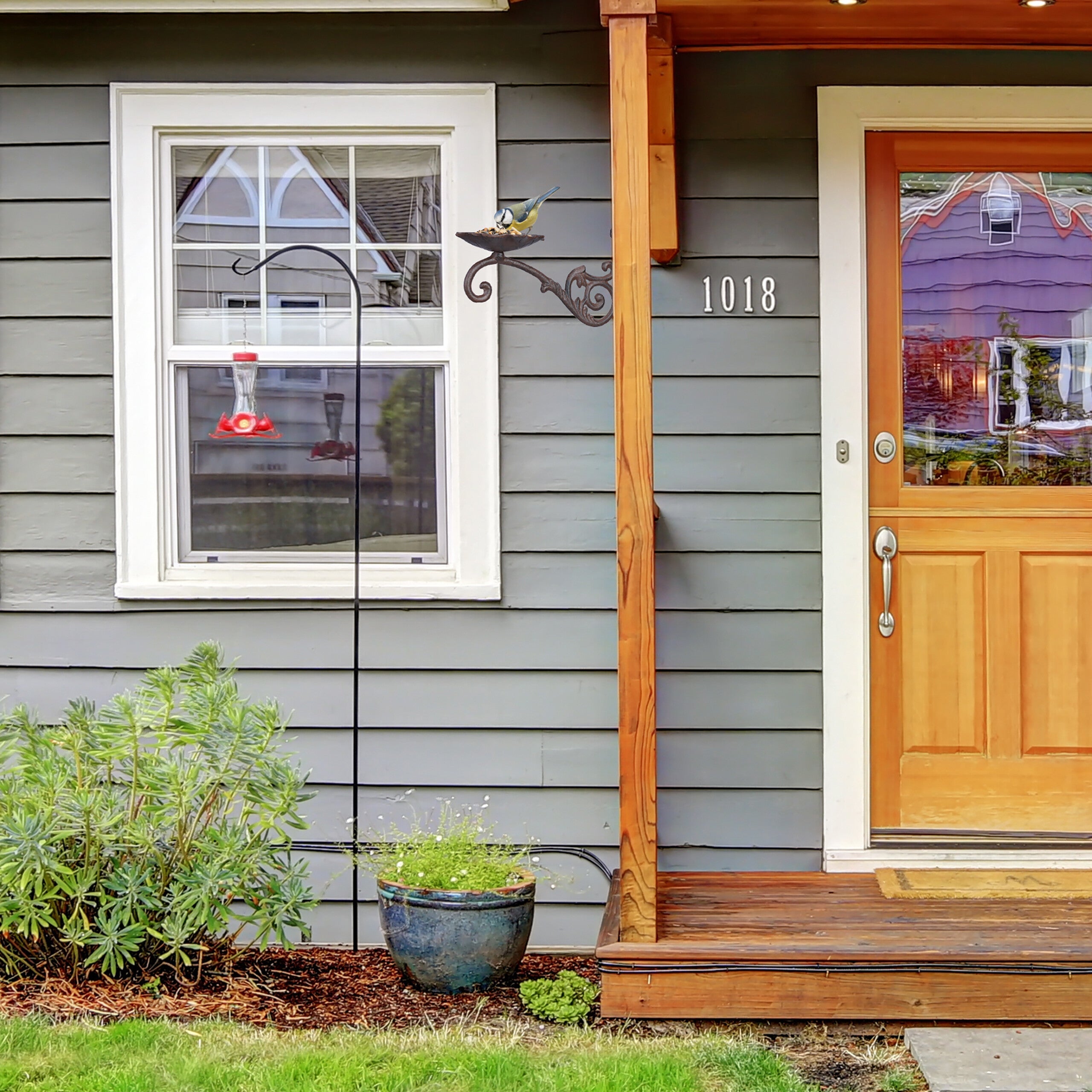 Bebedero Pájaros Hierro Fundido Para Pared Apto Para La Intemperie, Aves Silvestres, Comedero, Color A Elegir, Relaxdays | Leroy Merlin