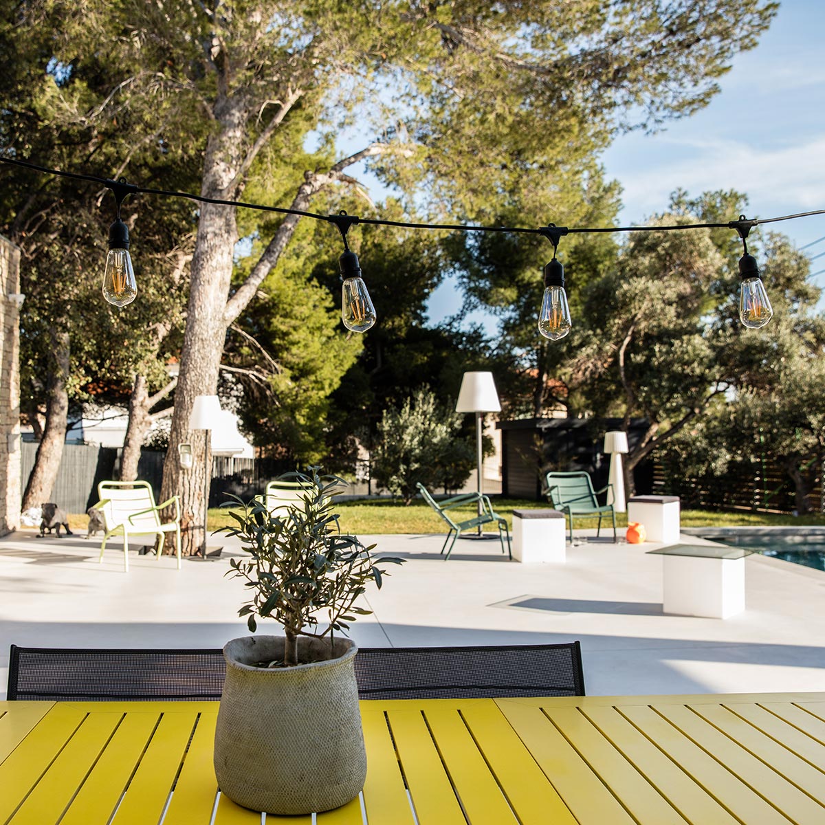 Guirlande lumineuse extérieur - LUMISKY - MAFY 20 LIGHT - 10 m - 20 ampoules a filament vintage - E27 - LED blanc chaud - 4