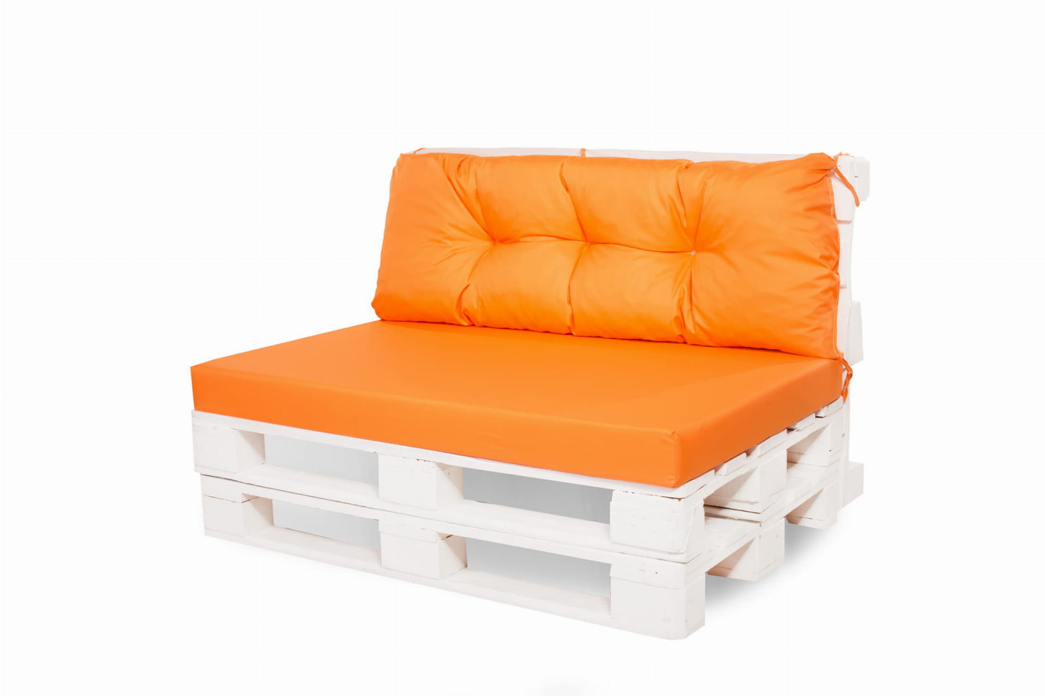 Cojín palet, asiento 120x50 y respaldo 120x40cm color naranja / cojín sofá para palets jardín, cojín para palets europa