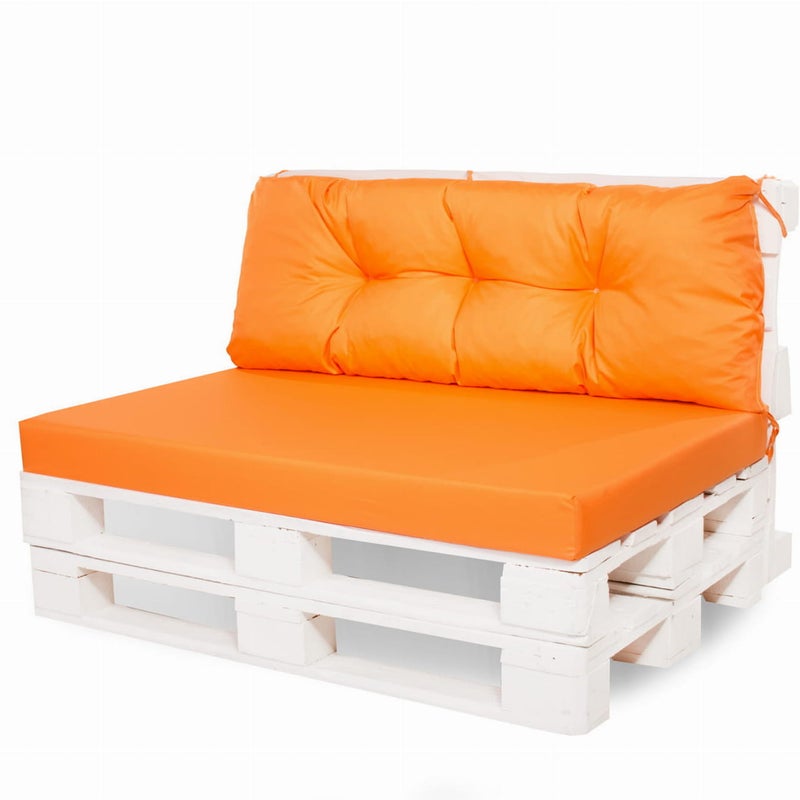 Poduszka ogrodowa na paletę 120x50x40cm poduszka na meble ogrodowe pomarańczowa, poduszka na balkon taras, poducha ogrodowa na meble z palet