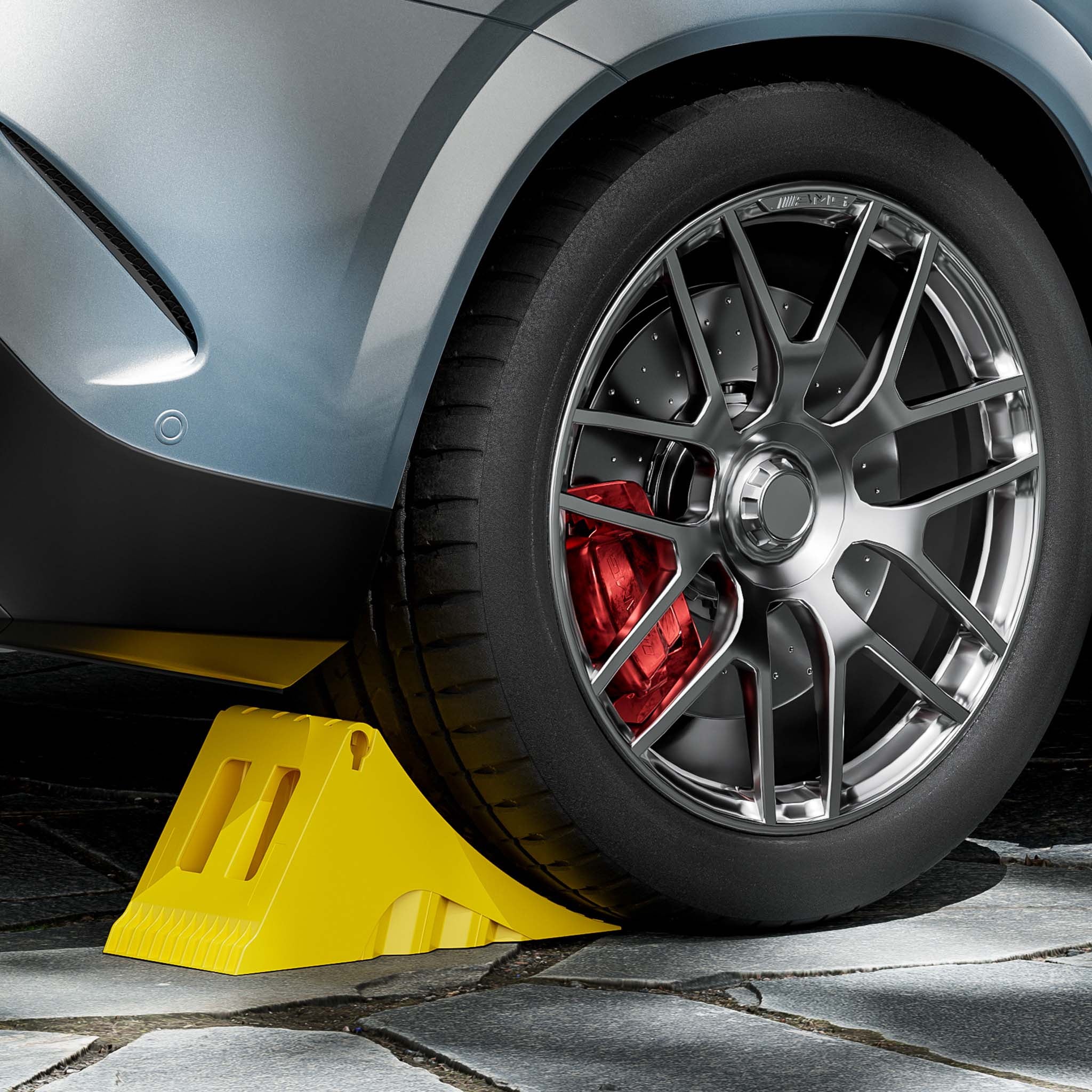 Cunei Fermaruota Wiltec - Set Di 2, Capacit&agrave; 6.5 Tonnellate, Con Denti In Metallo, Per Camion E Rimorchi