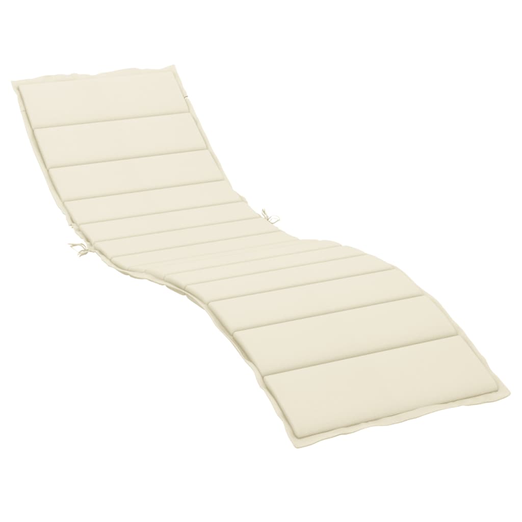 Cojín exterior | Cojín de tumbona de tela Oxford crema 200x70x3 cm CFW91449 - 2