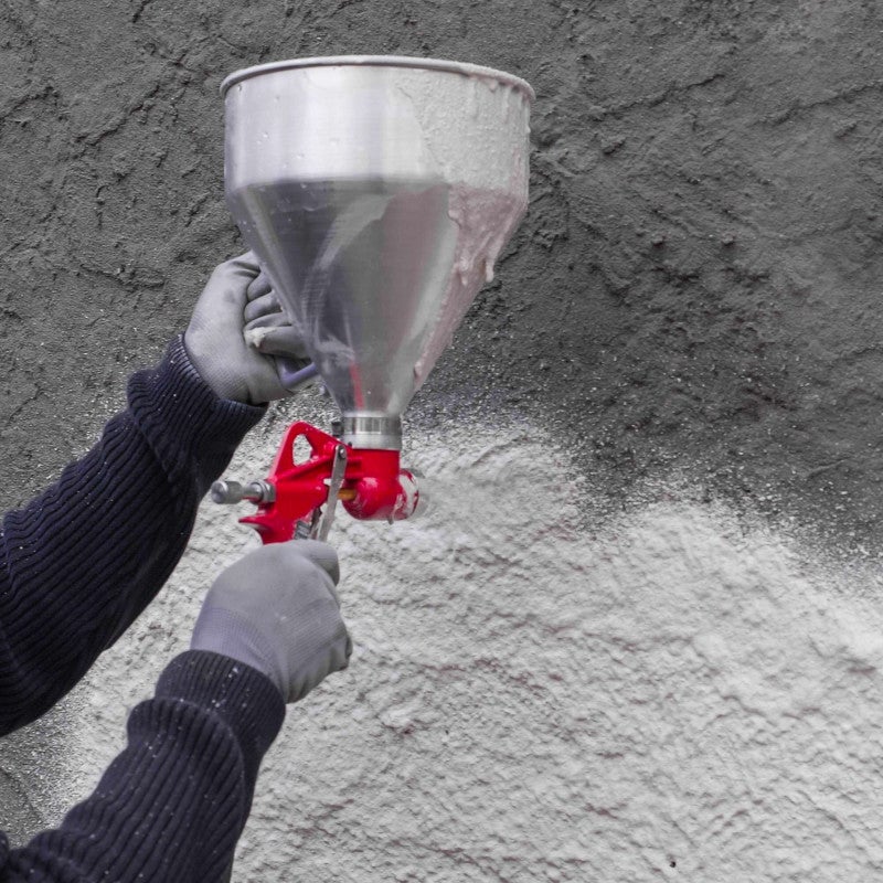 Pistolet à crépir pneumatique godet metal 4,5l + 3 buses - Crépi intérieur et extérieur enduit de finition - 4