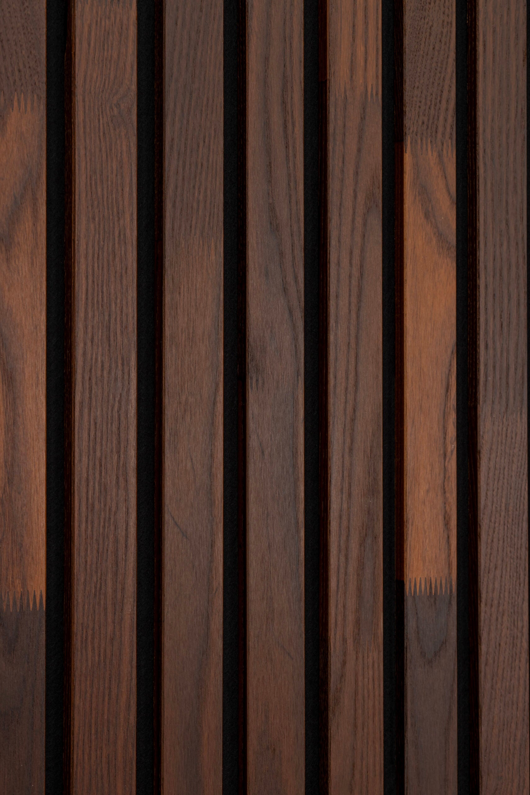 Lot de 2 Panneau Tasseau Acoustique en Bois - Frêne Thermique Naturel - 2400x600mm - Lattes 40mm, Support en Feutre Noir - 7