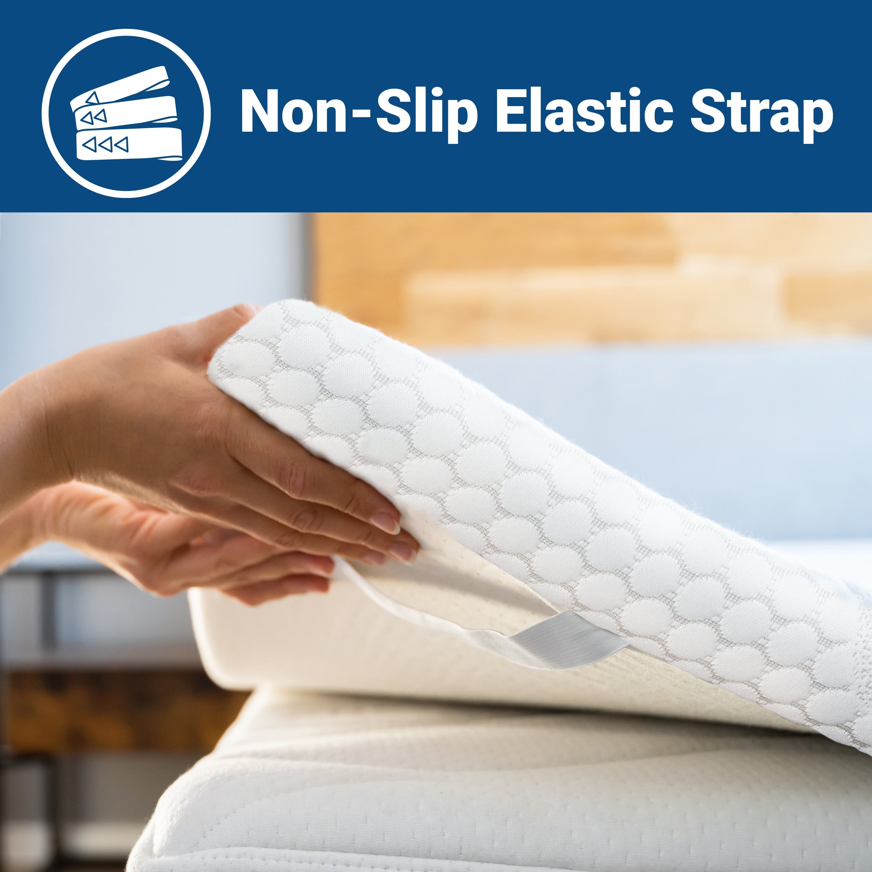 Surmatelas en mousse à mémoire de forme pour matelas double XXL 6 cm | Surmatelas déhoussable | Antibactérien et antifongique | 170 x 195 - 6