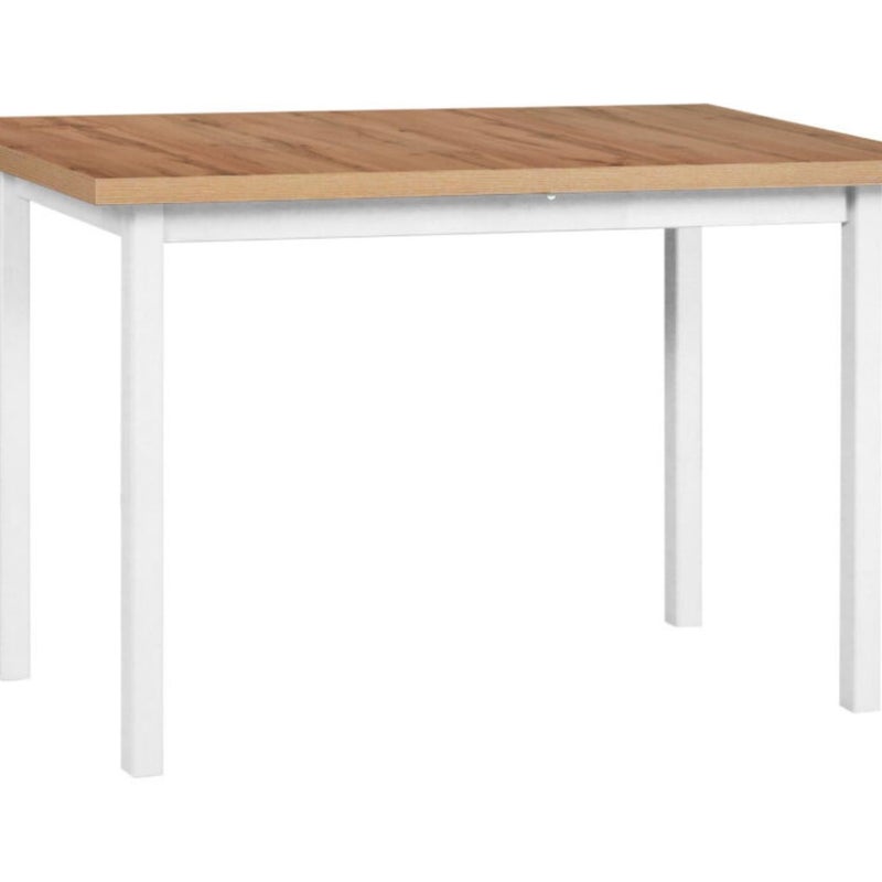 Stylowy rozkładany stół Max X – Dąb Grandson z białymi nogami, elegancka opcja do jadalni