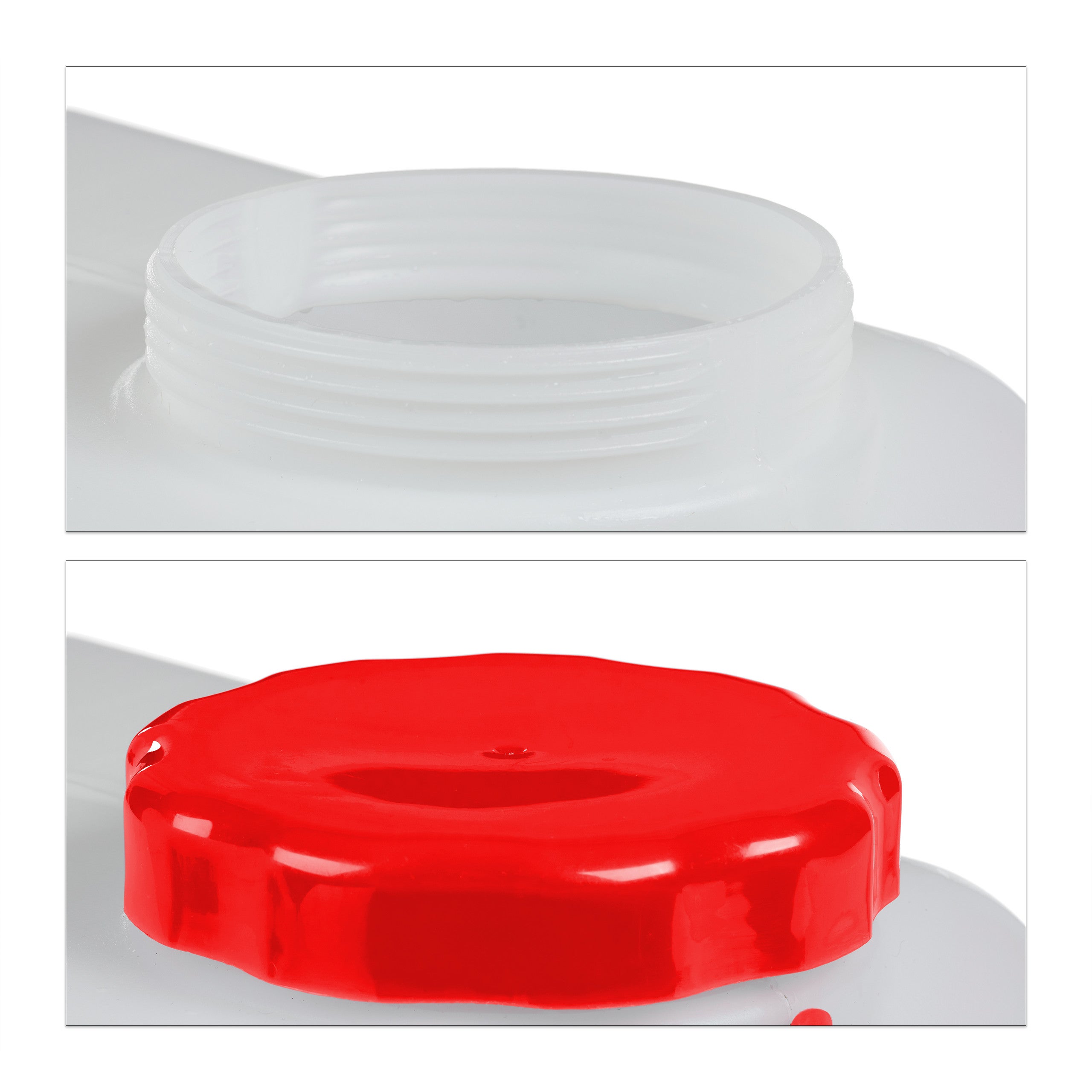 Jerricane d’eau avec robinet, couvercle à visser, bidon à eau de camping, 18 L, Sans BPA, blanc-rouge, Relaxdays - 8