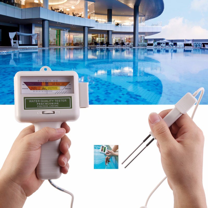 Medidor de pH e cloro CL2, analisador de qualidade da água para piscinas, spas e aquários, ferramenta de teste de pH e cloro compatível com água. - 2
