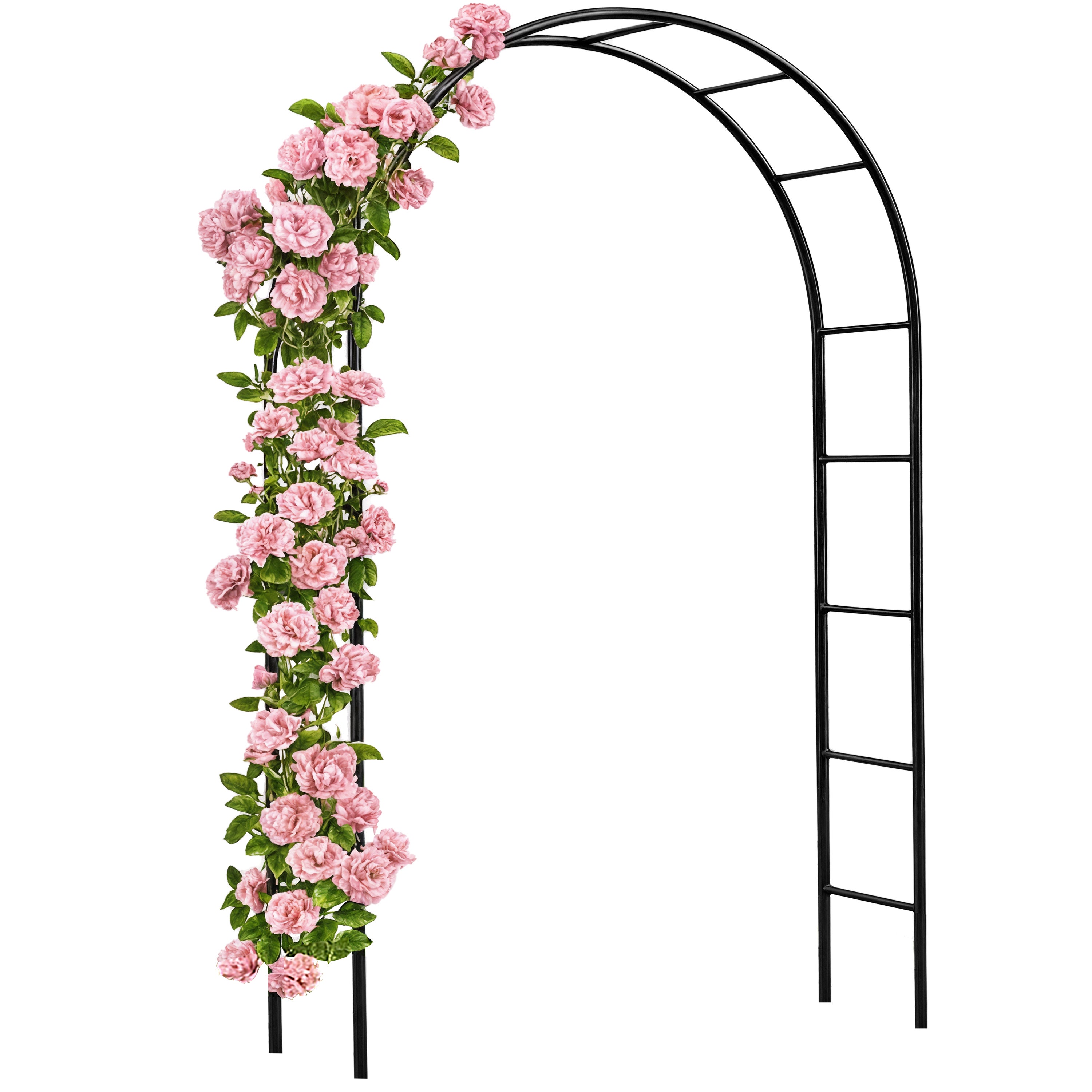 Arco per rose metallo nero 240x140x37cm - 4