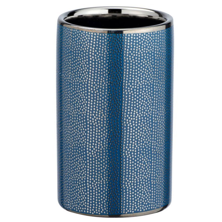 Gobelet de salle de bain design Nuria - Bleu et argent - 3