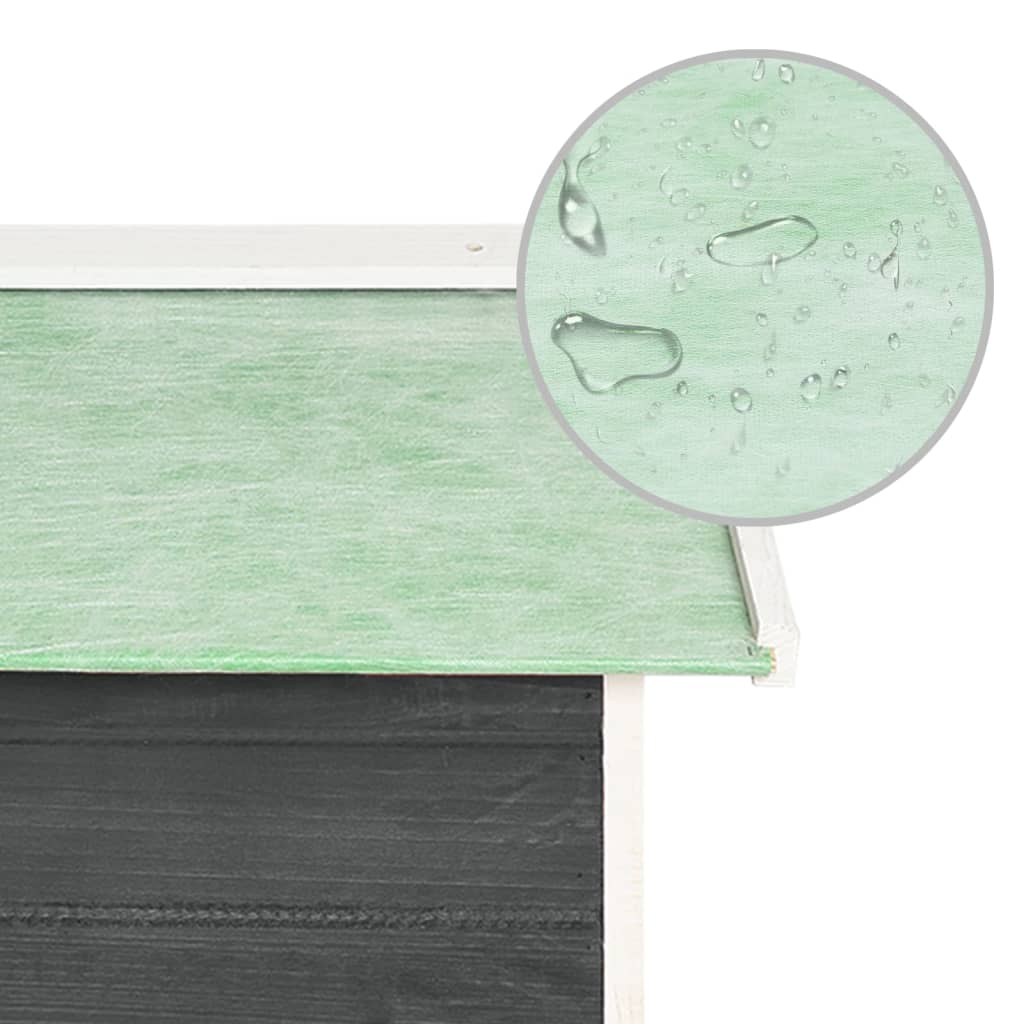 Garage de tondeuse à gazon 72x87x50 cm Gris et blanc Sapin vidaXL - 8