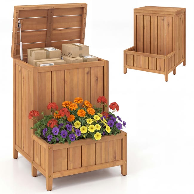 Caja De Entrega De Paquetes Grande Con Jardinera Caja De caja-de-entrega-de-paquetes-grande-con-jardinera-caja-de