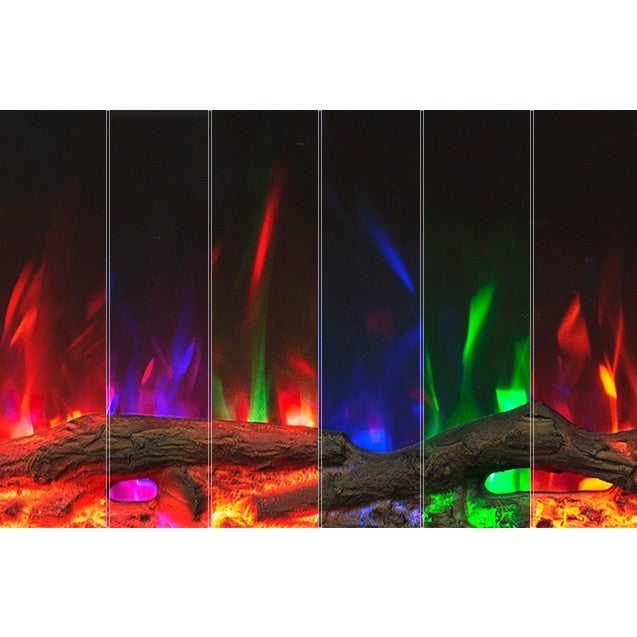 Cheminée électrique AFLAMO Elite 183 - feu premium - murale ou encastrable - 183x46x13 cm - cheminée LED décorative avec chauffage 750/1500 W - 4