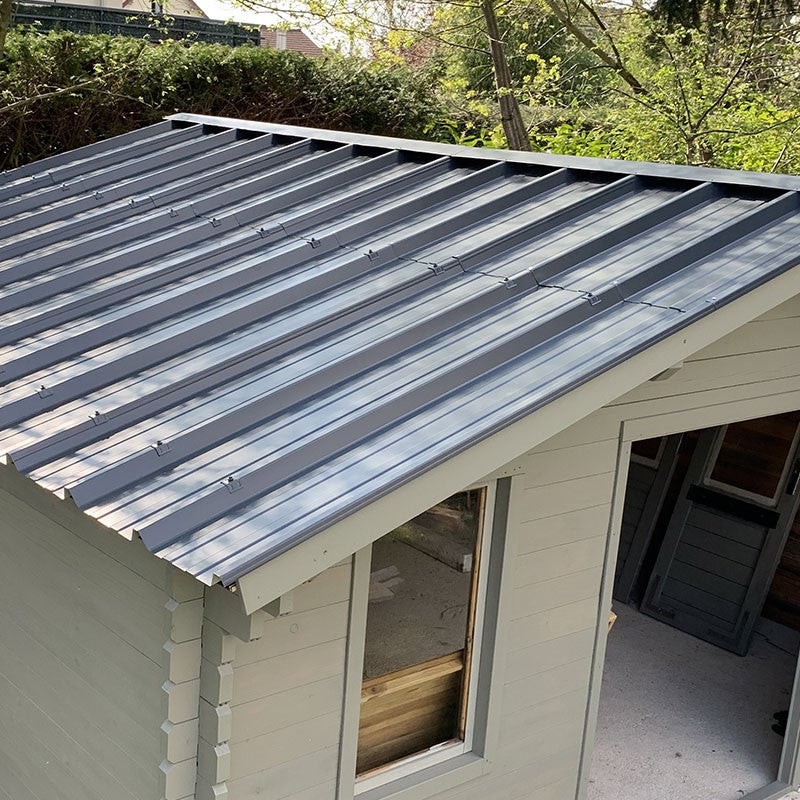 Tôle bac acier 0.63 mm couverture métallique 2100x1000 mm AXEL® | Gris Anthracite | RAL 7016 - 4