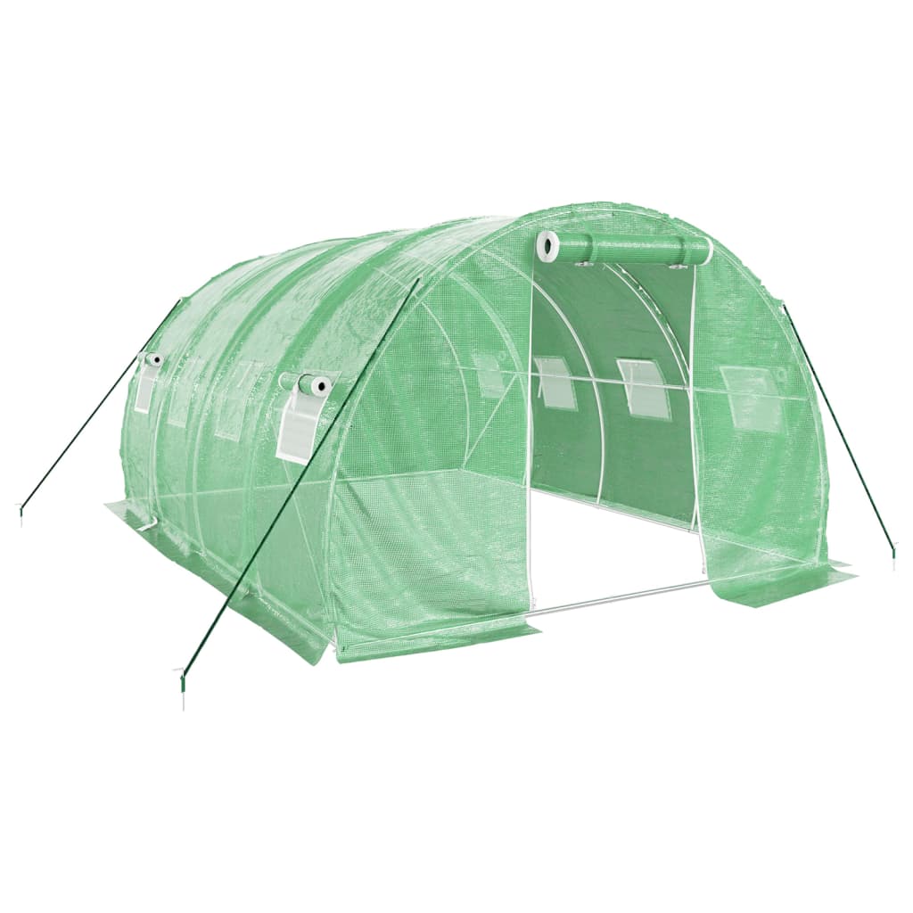 Invernadero con estructura de acero verde 12 m2 4x3x2 m - comfortxl