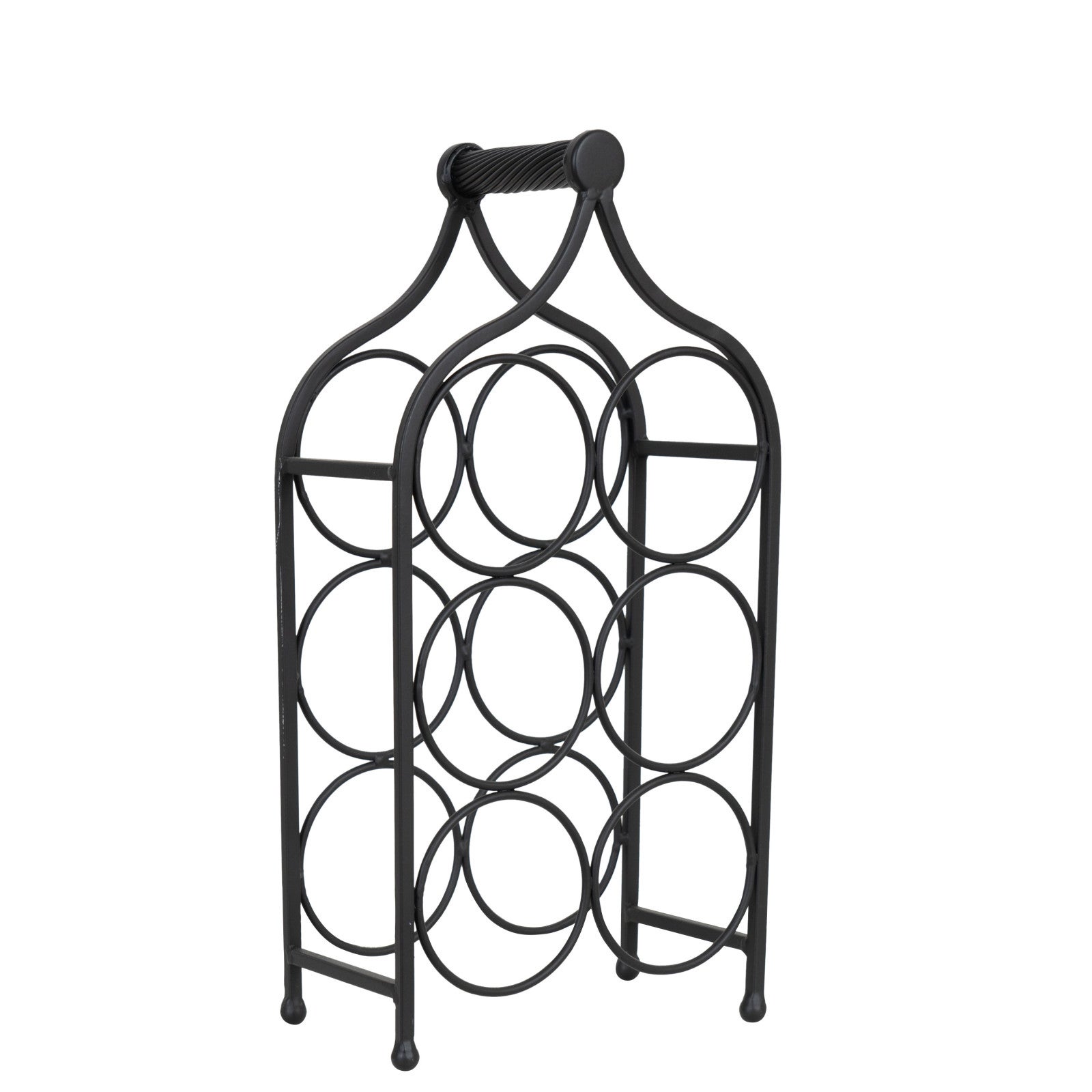 Porte-bouteilles Fer Forgé Vert Vintage – 6 Bouteilles – France – Occasion