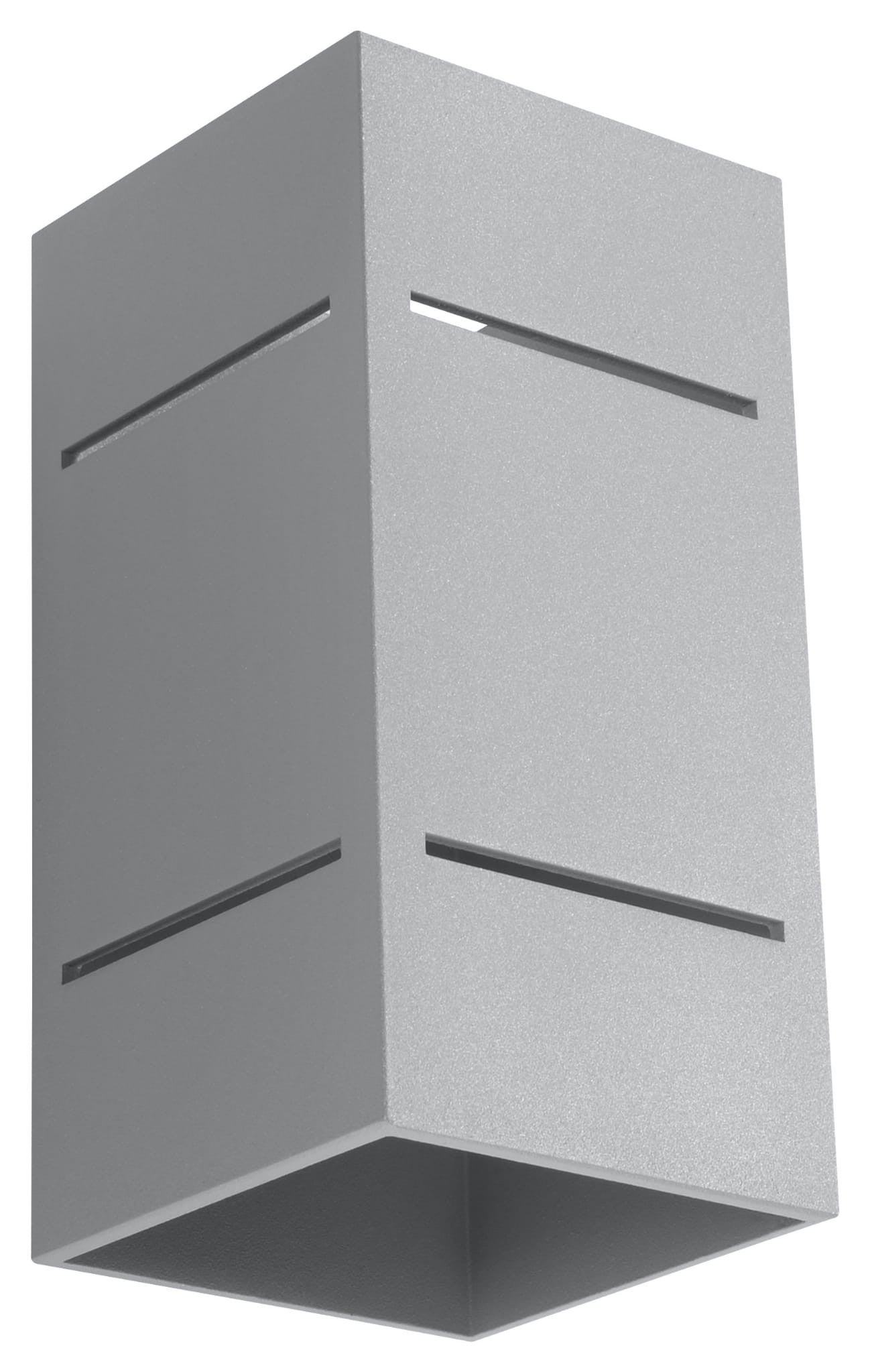Kinkiet ścienny Blocco szary 1xG9x40W wym: 20 x 10 x 10 cm aluminium IP20 Sollux Lighting