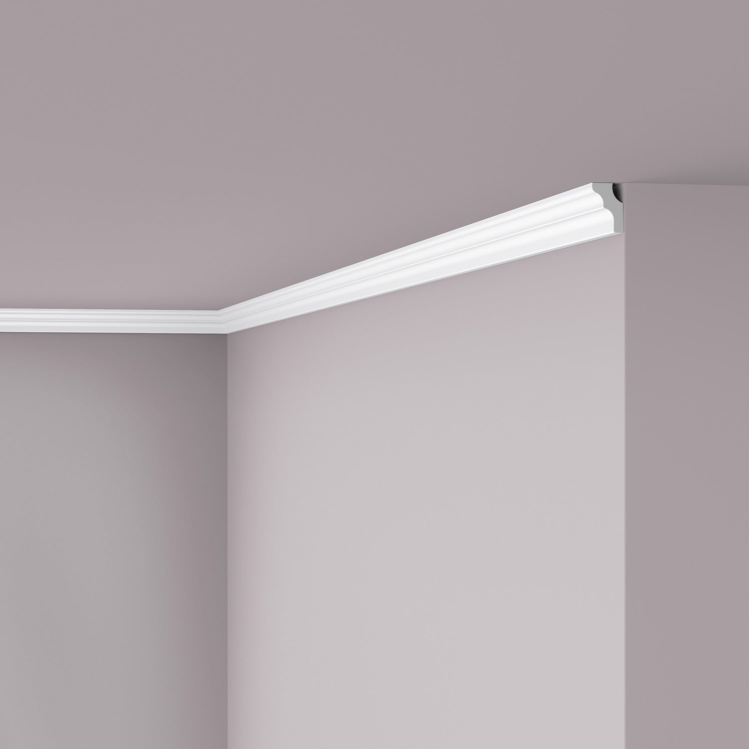 Nomastyl Blanco Moderna Moldura NE4 PURE NOMASTYL - 100x100x2000mm,  Poliestireno, Blanco, Para Interior Cornisa Interior, image size:1500x1500