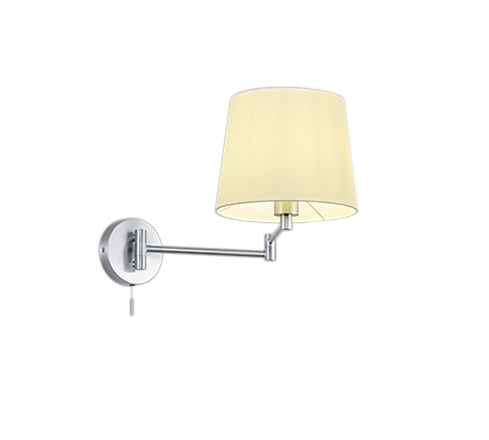 Kinkiet LYON srebrno-biały 1xE27x60W tkanina wym:32,5x25,5x25,5cm IP20 Trio