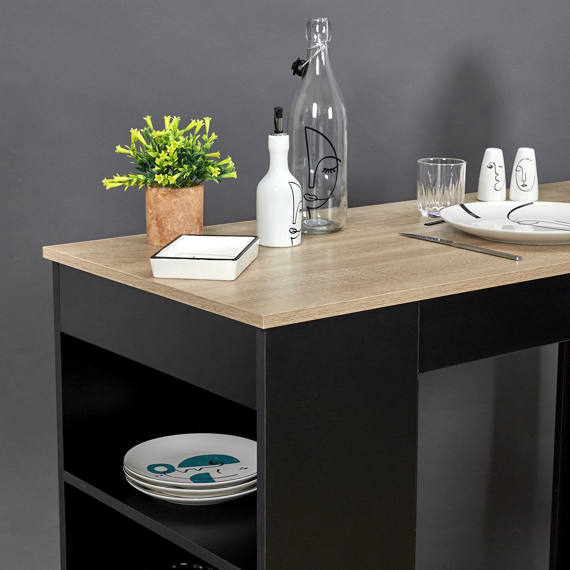 Table De Bar Mange Debout Avec Etageres Cheers - 4