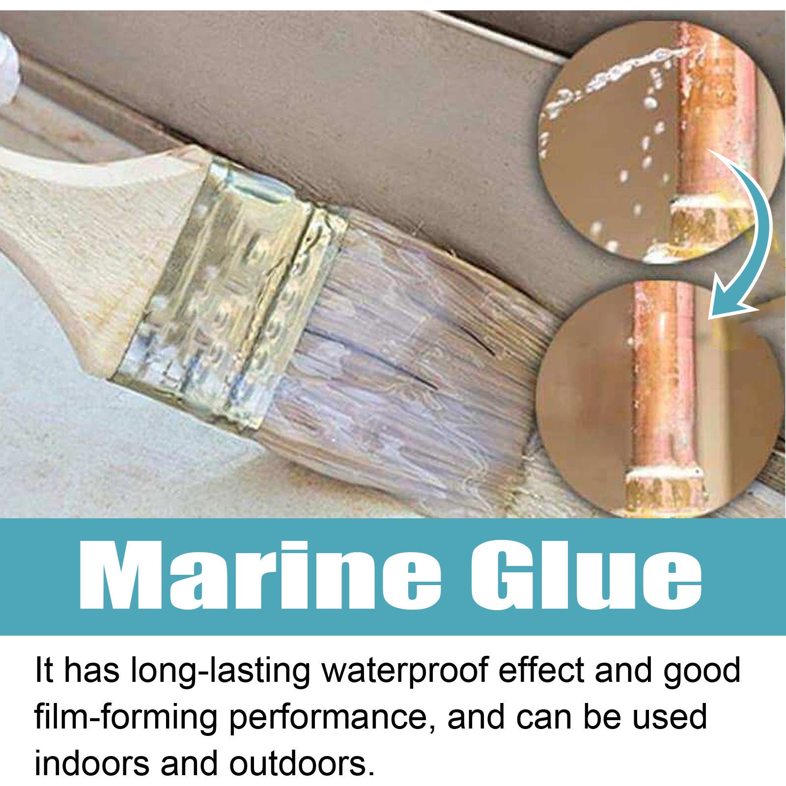 Agent anti-fuite imperméable, scellant d'isolation imperméable invisible, adhésif de réparation transparent, scellant de liaison super fort (100 g) - 6