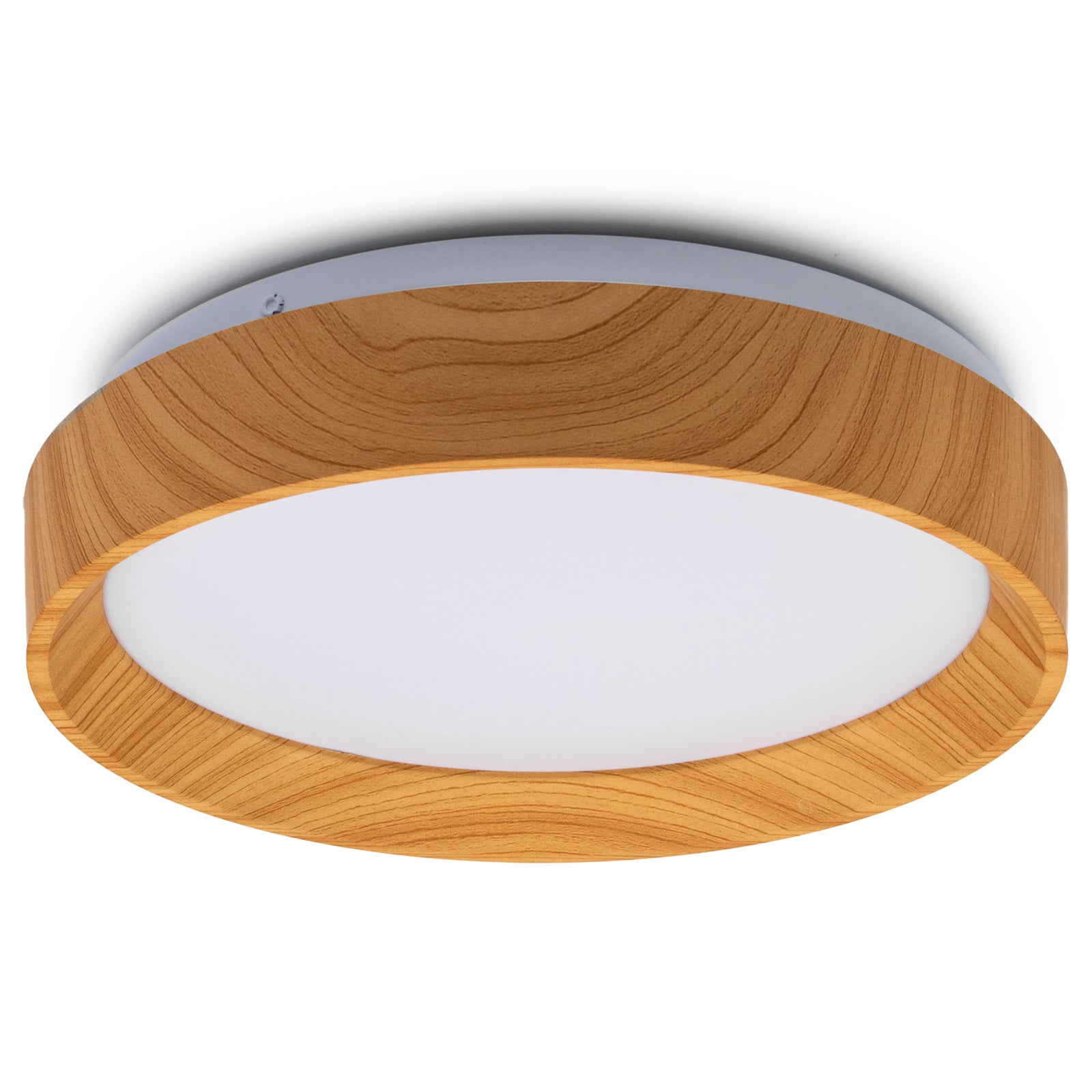 Plafon Lumiled Lampa Sufitowa Natynkowa Drewno PVC 24W 4000K Neutralna biel Okrągły IP44 32cm 1 szt.