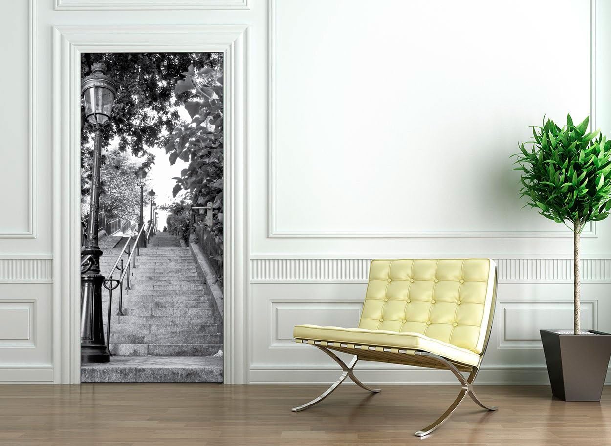 Naklejka na drzwi z efektem 3D – Trompe l'oeil – dekoracja ścienna w stylu tapety – 200 x 77 cm