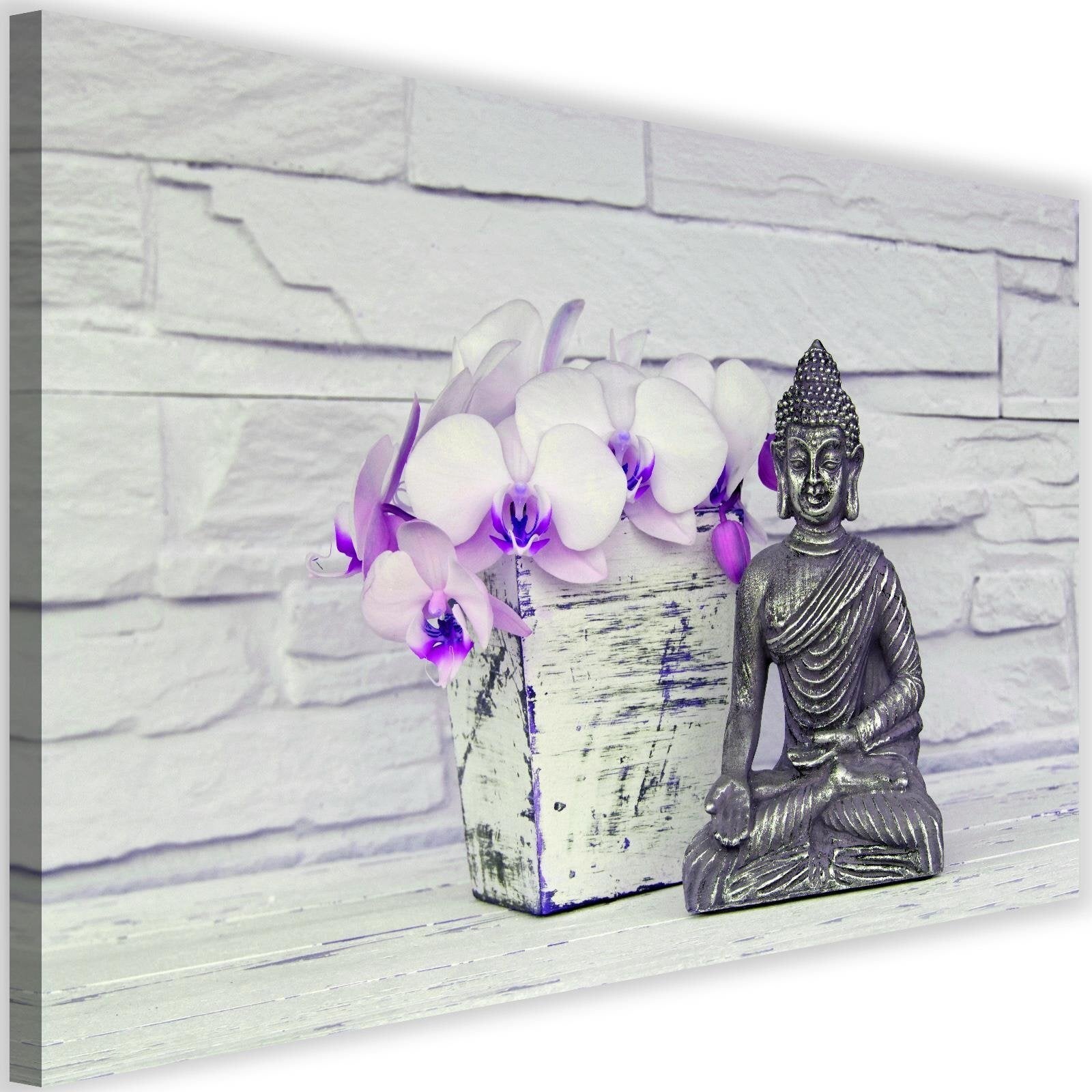 Obraz, Budda bukiet kwiatów fioletowy 120x80