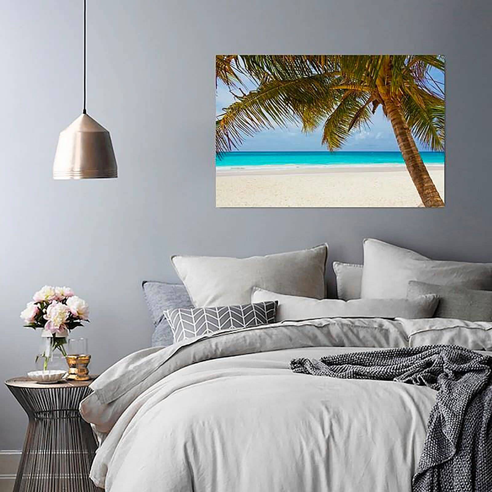 Tableau palmier sur la plage - 100 x 70 cm - 3