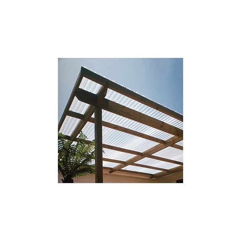 Lot de 10 plaques en polycarbonate ondulé 76/18 1,1 mm Clear 1265 x 1000 mm UV - 4