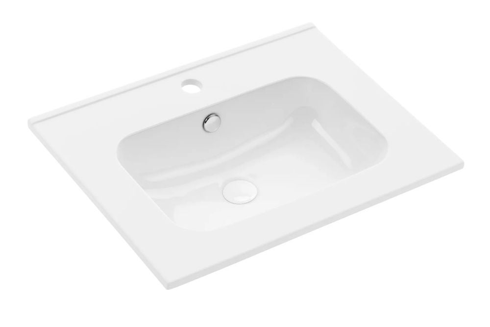 Umywalka wpuszczana ALTON 60 cm biała ceramiczna