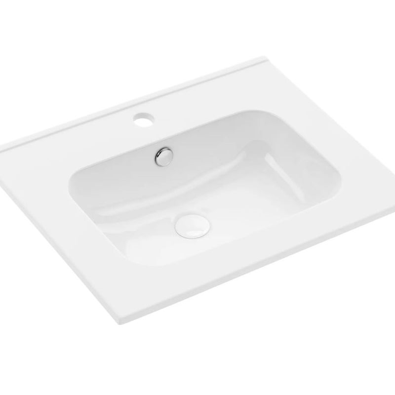 Umywalka wpuszczana ALTON 60 cm biała ceramiczna