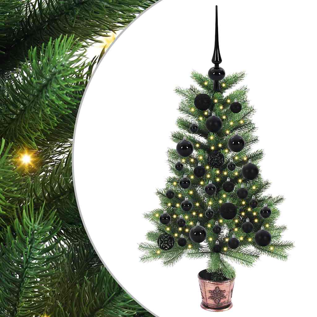 Choinka z 150 diodami LED z podstawą Zielony 90 cm PE