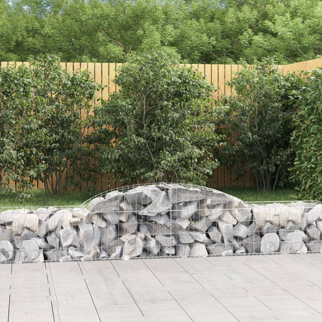 Kosze gabionowe, 12 szt, 300x50x40/60 cm, galwanizowane żelazo vidaXL