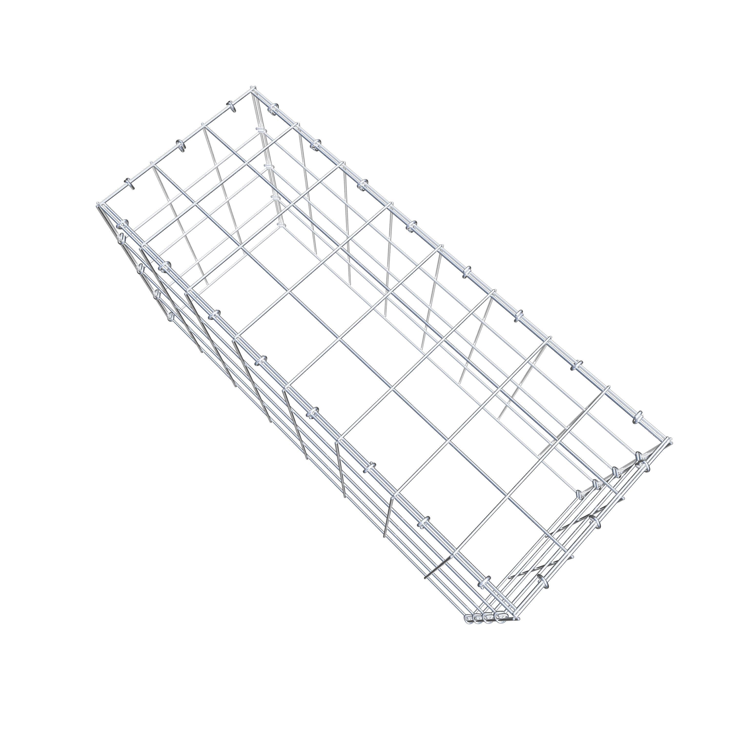 Gavión para apilar en acero galvanizado 80x40x30cm (LxAxP), malla 10 x 10cm, Anillo en C, sin rejilla inferior - 8