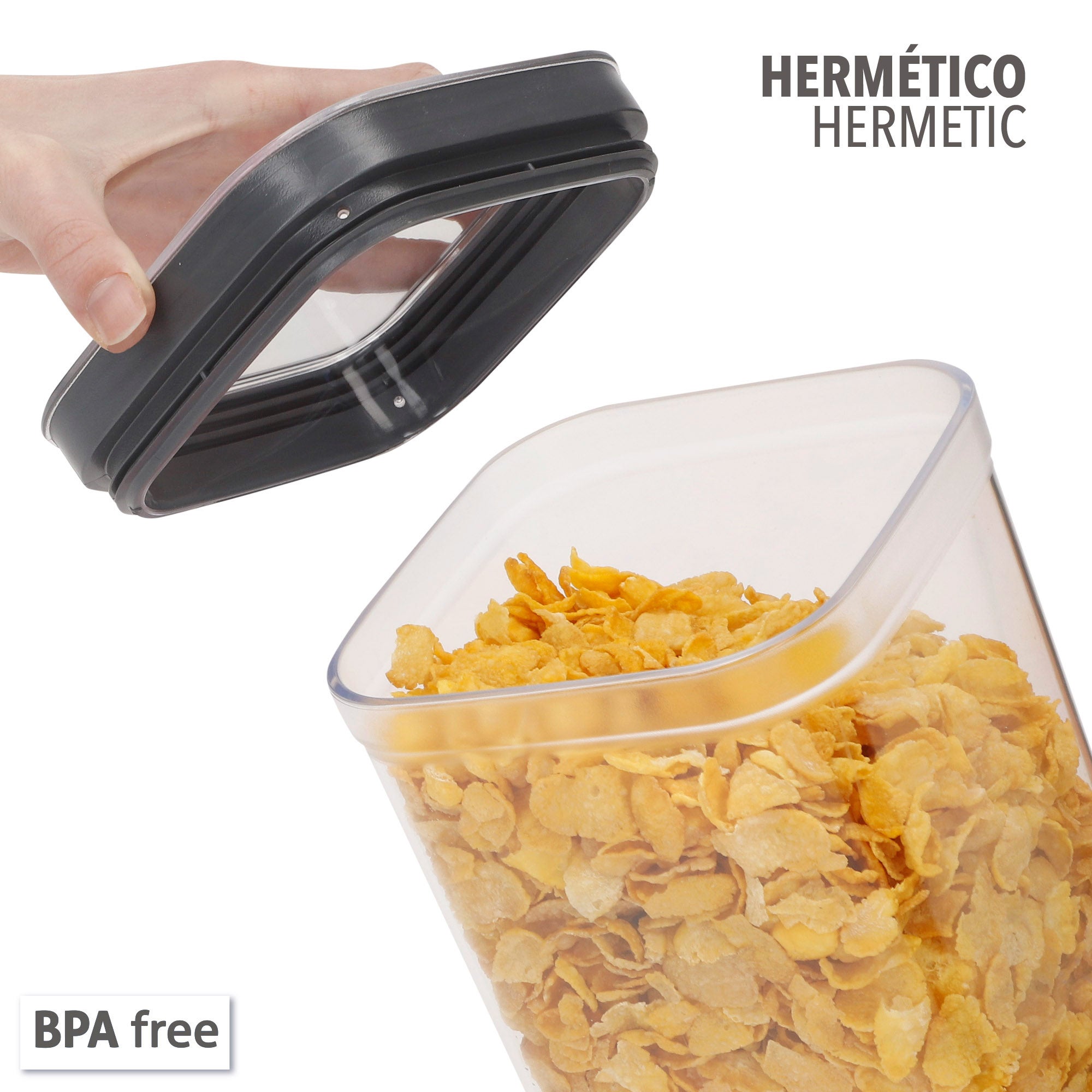 Curver Pack 6 botes plástico herméticos multiusos (1,8L) - 3