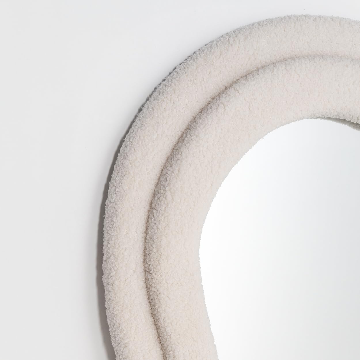 Flamingueo Specchio da Terra Specchio da Parete Lungo Specchio Grande Teddy Ondulato Decorazioni Camera da Letto 160x60x4 cm - 8