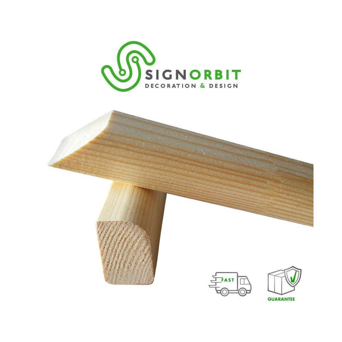 Cadre carré assemblé - format 40 x 40 cm En bois clair lissé et arrondi pour Assemblage Toile - section lattes 43 mm x 27 mm - 3