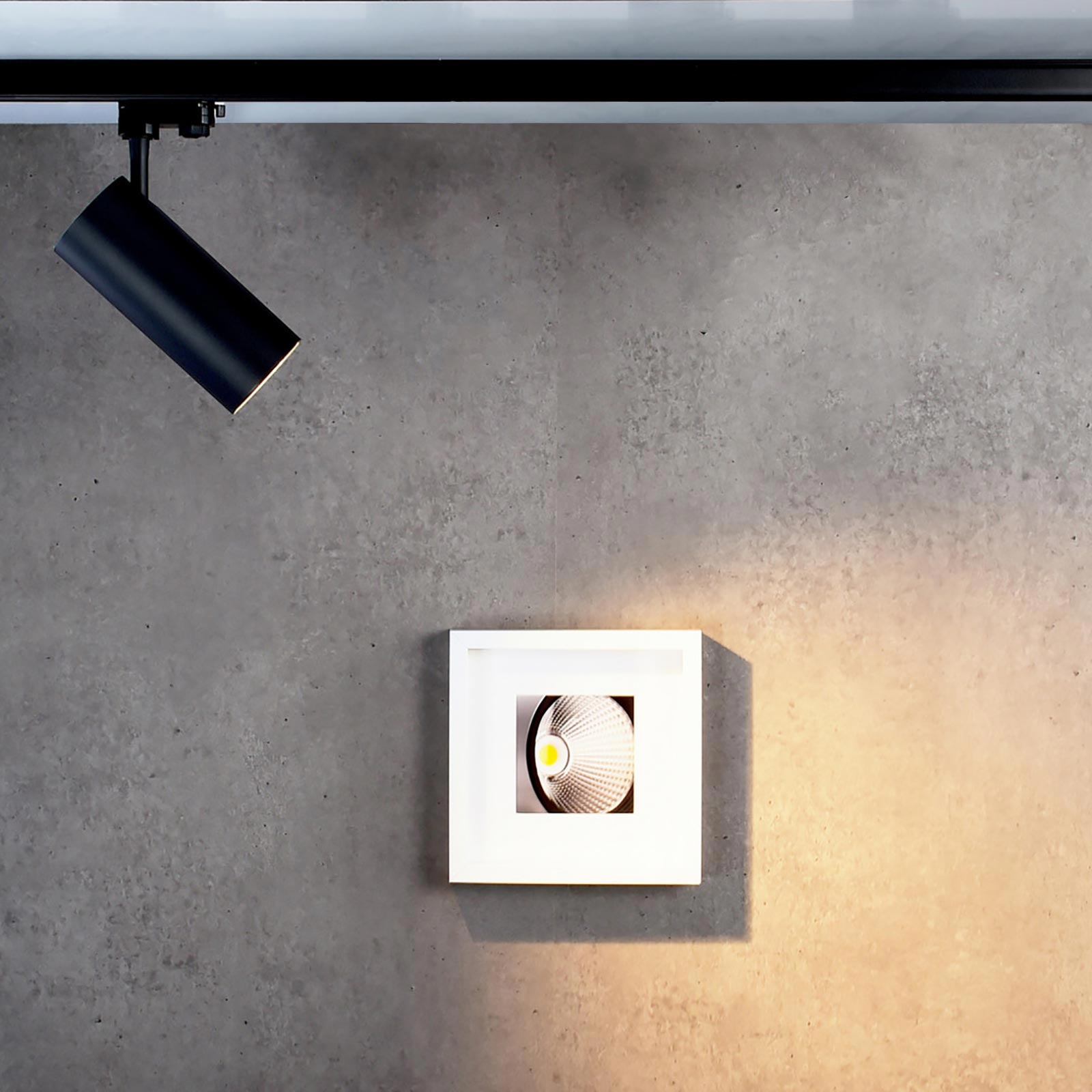 Faretto track binario trifase LED 20W proiettore orientabile luce spot 40 gradi illuminazione negozio vetrine sala espositiva 230V NERO 3000K - 3