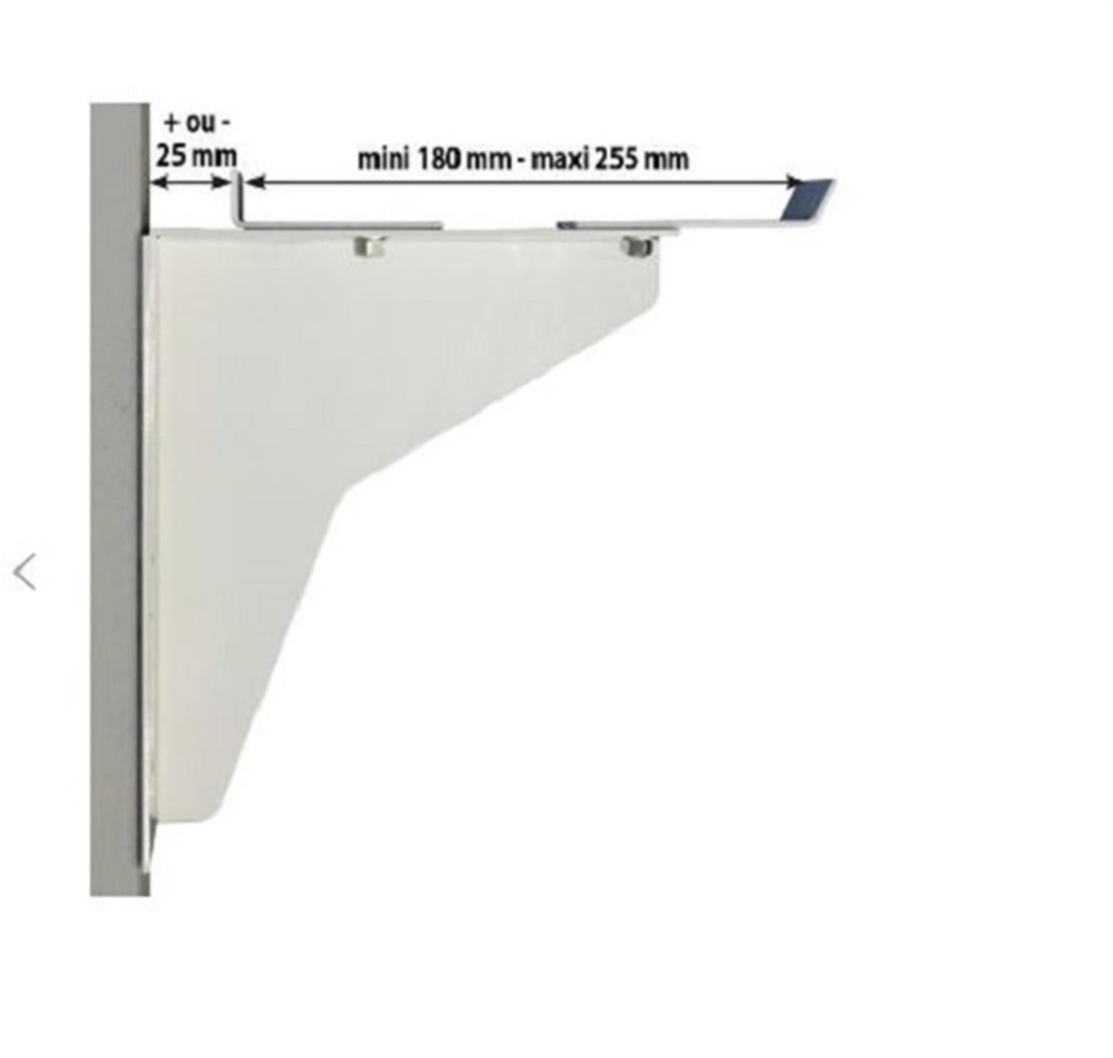 Consoles pour lavabo collectif - Longueur: 180-255 mm (lot de 2) - 2