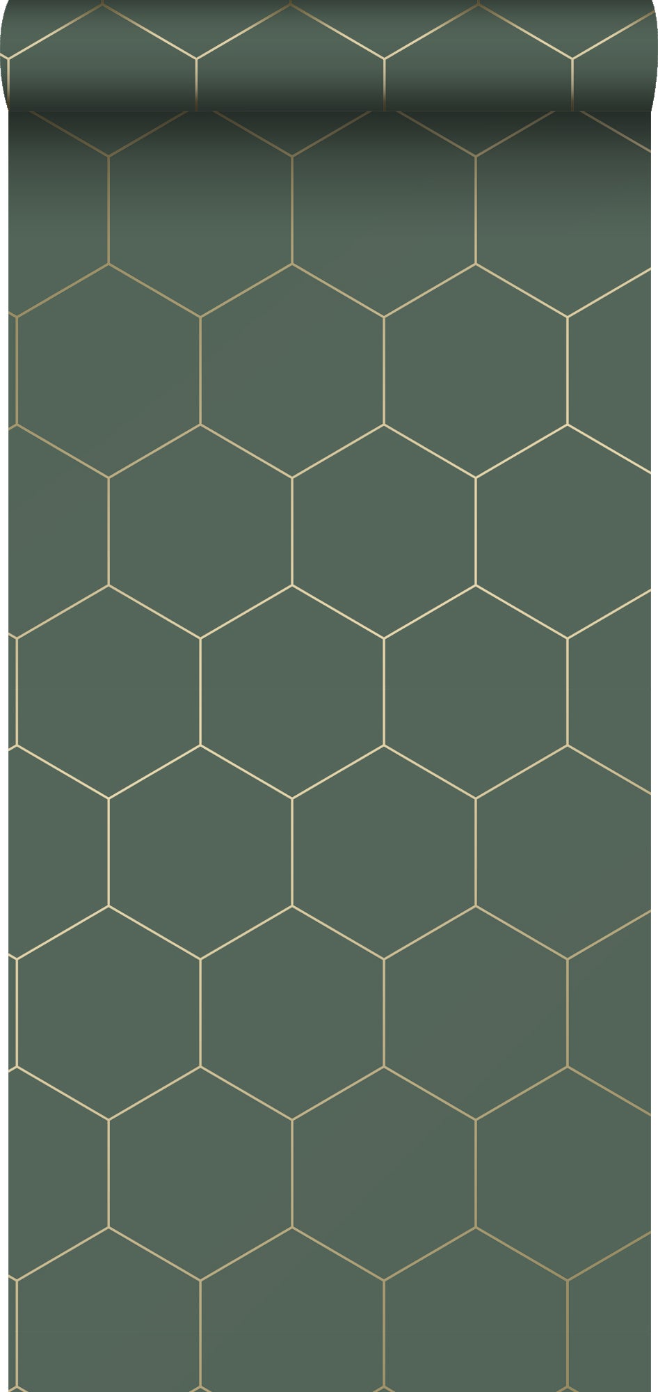 Tapeta klątwa ciemnej zieleniIzłotym - 53 cm x 10.05 m - ESTAHOME