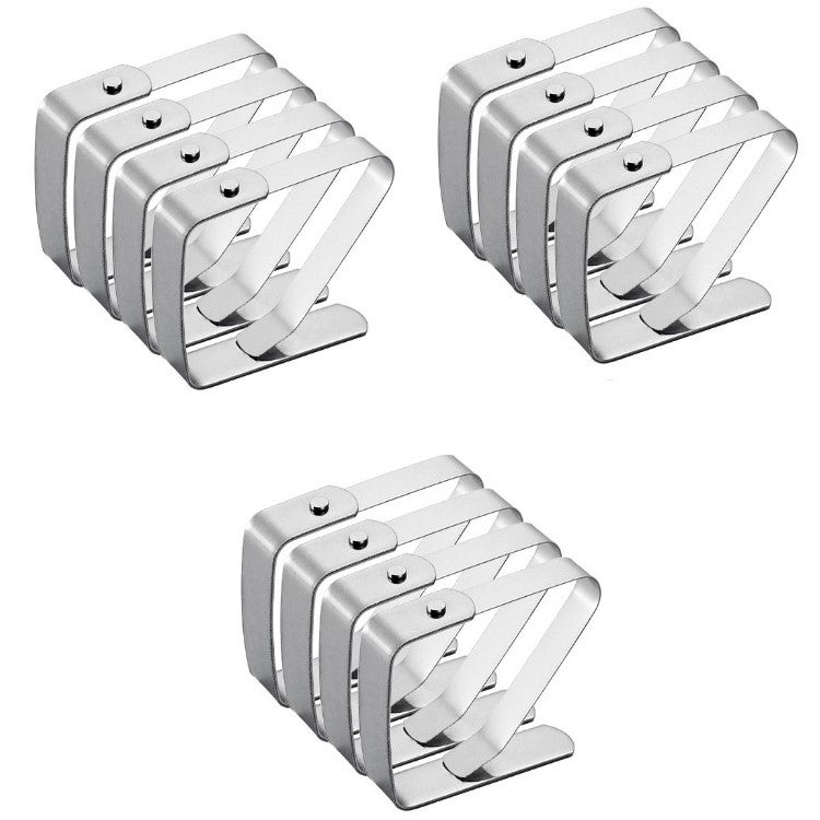 PEUTIER 8 clip fermatovaglia per tavoli da esterno, in acciaio inox, di alta qualità, morsetti in metallo per tavolo da picnic, feste, matrimoni, colore nero
