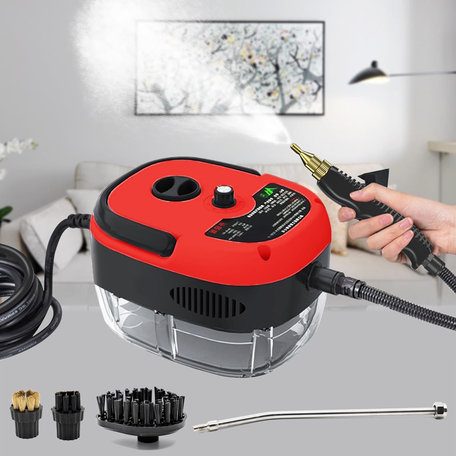 Ej.Life Nettoyeur Vapeur 2500W, 3Bar Nettoyeur Vapeur à Main, 1000ML