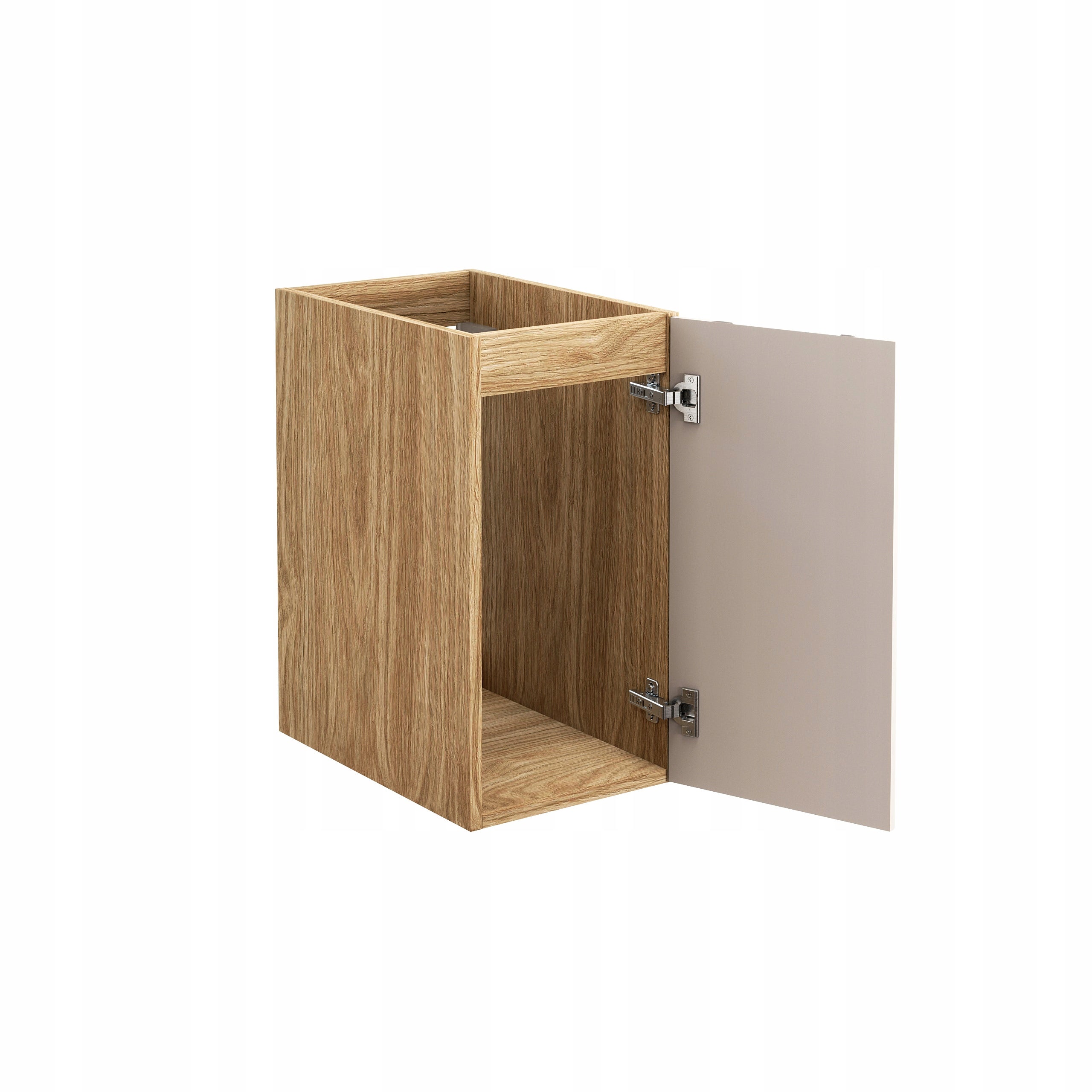 Szafka łazienkowa LUXOR 30 cm beżowa dąb olejowany front 3D MDF pod blat - 4