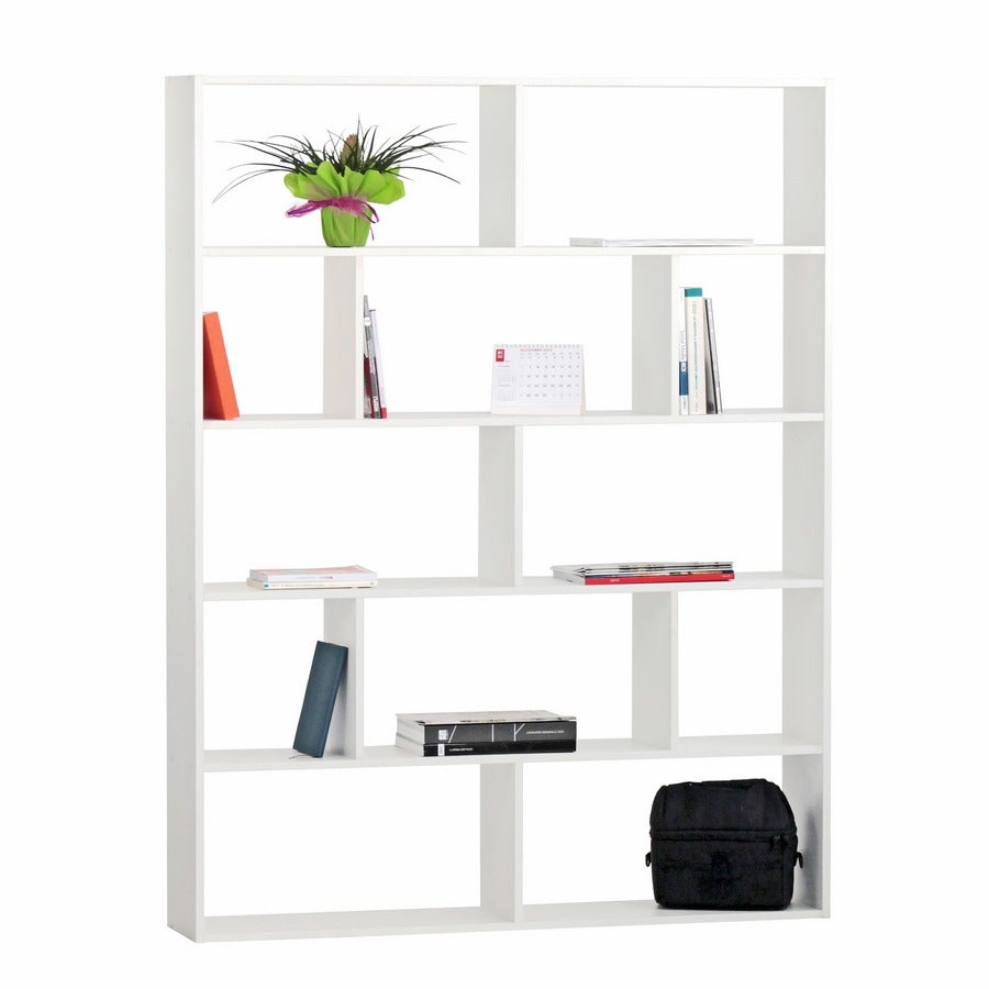 Miroyengo Tibet Libreria Bassa per Ufficio Ufficio Colore Bianco Opaco